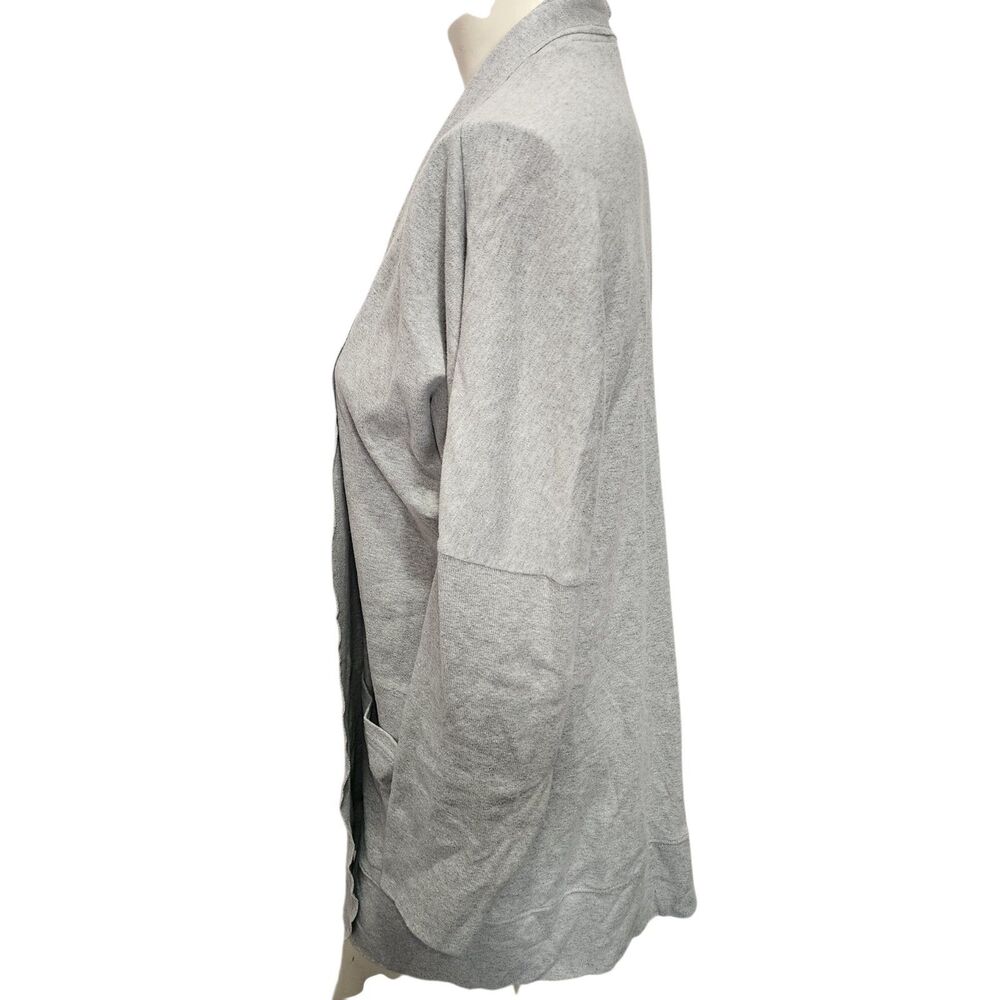 Pact Organic Cotton Gray Open Front Cardigan Women M/L Long Sleeve Casual - Picture 2 of 7